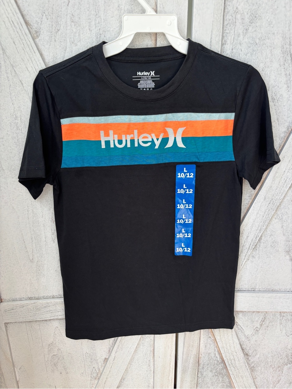 Hurley Short Sleeve Smooth Jersey Knit Graphic Print Tee Boys Large 10/12 NWT